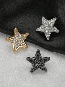 10 Peças Botões Decorativos de Metal de Alta Qualidade com Estrela de Cinco Pontas e Diamante, Adequados para Camisas, Cardigãs, Vestidos, Vestidos de Casamento, Suéteres, Jaquetas, Botões Decorativos de Costura Artesanal, DIY Sapatos, Bolsas, Caixas de Presente, Acessórios de Joalheria, Decoração de Feriados - multicolorido - Visão 7