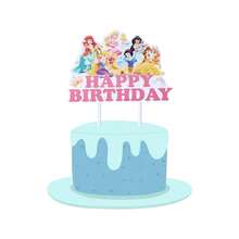 13 piezas Juego de decoración de pasteles de princesa, surtido de decoraciones de cupcakes con temática de princesa, decoraciones de fiesta de cumpleaños de princesa - Regleta de enchufes con forma de pastel de dibujos animados - Ver 7