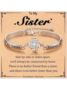 1pc Fashionable Exquisite Elegant Four-Leaf Clover Flower Silver Bracelet, Suitable For Sister, Girlfriend, Mom, Anniversary, Christmas, Thanksgiving, Valentine's Day, Birthday, Mother's Day Gift - Silver - View 1