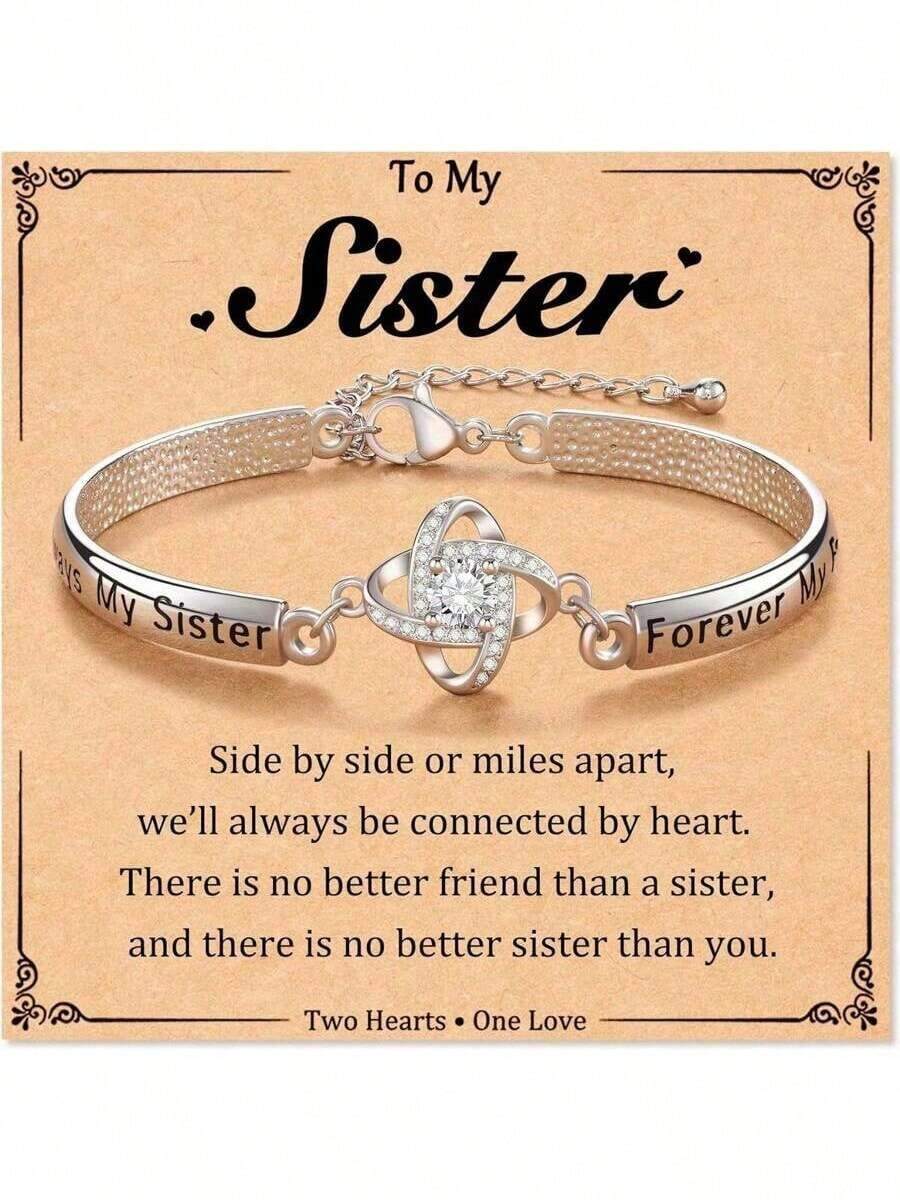 1pc Fashionable Exquisite Elegant Four-Leaf Clover Flower Silver Bracelet, Suitable For Sister, Girlfriend, Mom, Anniversary, Christmas, Thanksgiving, Valentine's Day, Birthday, Mother's Day Gift - Silver - View 1