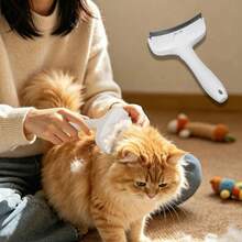 2件套宠物脱毛工具，猫咪梳毛刷，长毛宠物两用除毛梳 - 查看 1