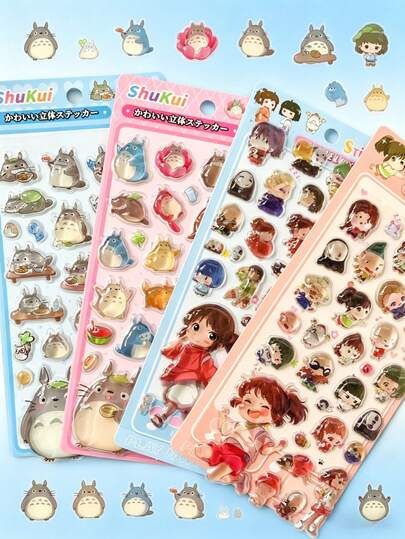 Pegatinas decorativas impermeables, duraderas, con capas transparentes, ambiente rico, diseños de colores mixtos, adecuadas para decoración de oficina y escuela, pegatinas para cuadernos, pegatinas para libros de contabilidad, pegatinas para cajas de lona, pegatinas para decoración de guitarras.