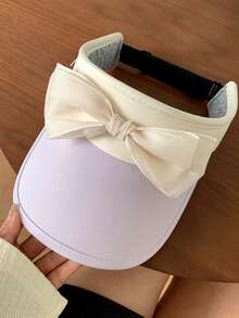 2026 New Arrival Sweet Cute Double-Layer Bowknot Breathable Mesh Sun Hat, Versatile Outdoor Travel Accessory,Beach,Festival - Multicolor - View 6