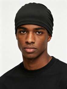 1/3 piezas Diadema, Gorro y Boina para Hombre - Conjunto de Accesorios para la Cabeza Cómodo y Transpirable, Adecuado para Deportes, Actividades al Aire Libre, Hogar y Uso Diario - Negro - Ver 11
