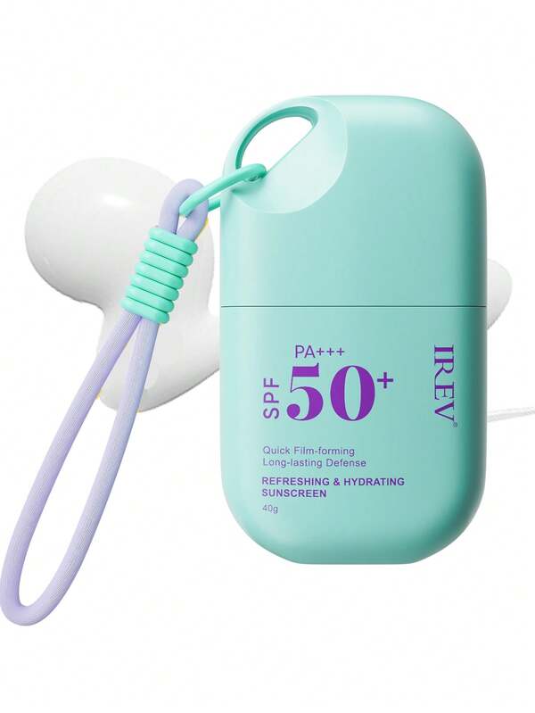 SPF50+ PA+++ Moisturizing Green Sunscreen Cream, Quick Drying, Long-Lasting Protection, Whitening, Essential For Beach Travel