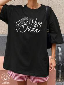 Bridesmaid, Spring/Summer Super Loose Long Top, Cotton Top, Women's Shirt, Women's Tops, Women's Clothing, Women's Blouse - Black - View 2