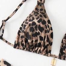 Swim Vcay 2pcs Women's Leopard Print Swimwear Set, Random Print Summer - Multicolor - Ver 5