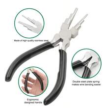 KLONKEE Bộ kìm làm trang sức thủ công 6 trong 1, thanh cuộn 5 đoạn, kìm mũi tròn đa kích cỡ, đa chức năng, dụng cụ quấn dây DIY cho việc làm trang sức. - A - Xem 2