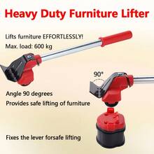 14pcs New Moving Tool Set, Including 4 Sliders And 1 Wheel, Designed For And Convenient Moving Of Furniture Such As Sofa, Couch, Refrigerator - Red - View 6