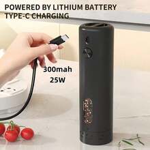 Pepper Grinder, Electric Salt And Pepper Mill Grinder, Adjustable Coarseness, Ceramic Grinding Elements, Rechargeability With LED Light, One Hand Automatic Operation - Multicolor - View 4