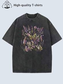 Women's T-Shirt With Creative Urban Retro Style Print, High Quality And Intense Wash, With Worn Vintage Look, Suitable For Men And Women, Made Of 8.11 Oz Pure Cotton, With High Quality Print And Comfortable. - 黑色 - 查看 6