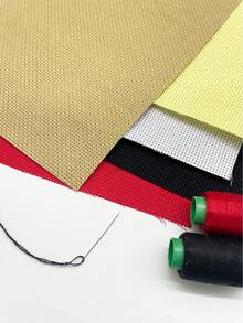 30x45cm Pre-Cut 11ct Cross Stitch Cloth, Suitable For Beginners And Crafters, 5 Classic Colors: Black, White, Red, Yellow, Brown, Meets Most Creation Needs - 30*45cm Medium-grid Fabric - View 6