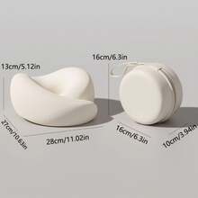 U Shaped Travel Neck Pillow Ergonomic Comfortable Sleep Support Pillow Portable Lightweight Design Ideal For Airplane Train Car Road Trip And Home Rest Essential Travel Accessories With Convenient Storage Package - 象牙白 - 查看 11