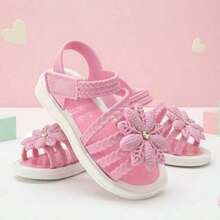 Girls' Floral Pink Baby Girl's Comfortable Sandal - 粉色 - 查看 2