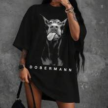 Camiseta de manga corta de algodón puro para mujer, estilo veraniego nuevo, top holgado de longitud media con estampado, camiseta básica de estilo europeo y americano. - Blanco - Ver 10