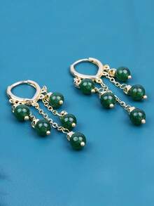 2 đôi bông tai hình trăng sao bất đối xứng phong cách retro - Mặt dây chuyền hình trăng sao đính pha lê tua rua, bông tai hạt đen hình giọt nước, trang sức bạc phong cách hiphop boho gothic, quà tặng cho nữ dịp lễ hội Halloween, tiệc tùng, Valentine. - Nhiều màu - Xem 5