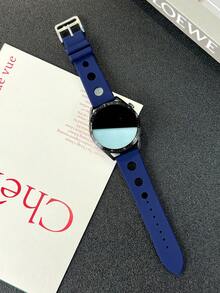 青少年男女夏季镂空硅胶表带,时尚透气替换表带,18mm、20mm、22mm通用尺寸,兼容三星Galaxy Watch 8/6/5/4/4 Classic/Active 2、华为GT Watch Fit 3/4/4 Pro、智能手表,40mm、42mm、43mm、44mm、46mm、47mm - 彩色 - 查看 6