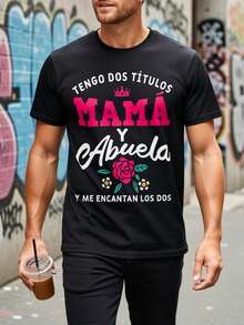 Tengo mucho tiempo mamá y abuela Camiseta para mujer con frases humorísticas de abuelas españolas diseños florales y de corona blusas para mujer camiseta de mujer - Negro - Ver 2