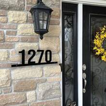 Available In 6 Sizes! Custom Metal Doorplates, Housewarming Gifts, Address Plates, House Numbers, Made Of Solid Metal. Curb Appeal - Black - View 9