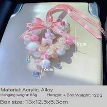 Crystal Rearview Mirror Hanging Accessory, Cute Colorful Deer Charm, Auspicious Car Decor, Rear View Mirror Pendant Ornament, Suitable For Girls - Multiple Styles - View 8