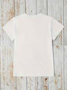 Camiseta de manga corta para mujer, talla - ¡No olvides sonreír! Camiseta con afirmaciones positivas, cara sonriente y texto de sonrisa - Camiseta suave para uso diario para mujer - Lavable aáquina, cuello redondo. - Blanco - Ver 2