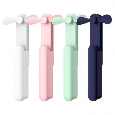 Portable Retractable Mini Cute Handheld Personal Eyelash Fan, 3 Speed Modes, USB Rechargeable, Outdoor Travel Gift For Parents And Friends