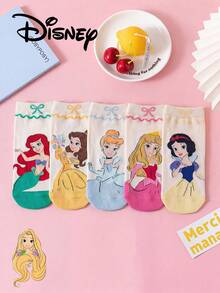 Disney 1/5/10 正品迪士尼袜子，可爱卡通图案儿童彩色中筒袜，时尚休闲透气学生袜，适合日常穿着、返校季、节日礼物 - 彩色 - 查看 16