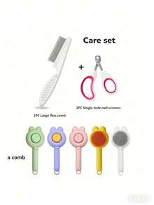 Cepillo de pelo de conejo para animales pequeños, peine, cepillo para desenredar gatos/perros, cepillo de masaje para aseo, en colores blanco, rosa, morado, verde, naranja - Multicolor - Ver 8