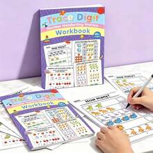 Trace Digit Handwriting Practice Workbook, Early Math Counting & Addition Activity Book, Educational Number Tracing Learning Worksheets - Math Exercise Book - View 1