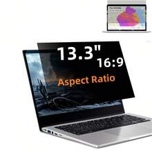 Protector de pantalla de privacidad para portátil de 13.3 pulgadas 16:9 - Antirreflejo, filtro de luz azul, protección de visión a 30°, protección de privacidad mejorada y comodidad visual, superficie mate, material PET - Ver 2