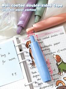 1 Cuộn băng dính hai mặt, băng dính vĩnh cửu dùng cho sổ lưu niệm, thích hợp cho các dự án thủ công và nghệ thuật, cuộn băng dính ảnh, trơn tru và sạch sẽ, vật dụng cần thiết cho mùa tựu trường. - nhiều màu - Xem 2