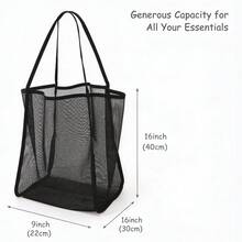 Large Mesh Beach Bag – Lightweight Summer Tote For Travel And Outdoor Use - A - 查看 10