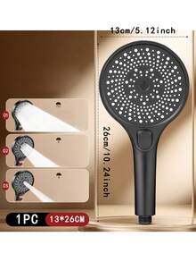 3-Mode Handheld Shower Head With Filter, High Pressure Rain Shower, Pause Switch, Water-Saving For Home, Hotel And Rental Bathroom - Three Shower Settings - View 3
