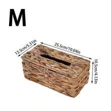 1pc Covered Tissue Box, Square & Rectangular Woven Tissue Box, Simple Tissue Box, Suitable For Bathroom, Living Room, Bedroom, Vanity, Home Decor, Bathroom Accessories, Home Goods, Tabletops, Home Decoration, Home Organization And Storage - Ginger - View 13