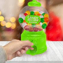 Mini Gumball Machine Ball Dispenser Piggy Bank 15cm - Green - View 4
