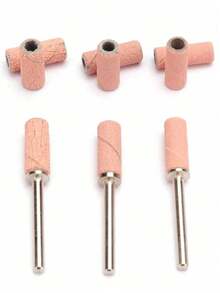 100 piezas Bandas de lijado mini rosas, aptas para taladro de uñas, grano pequeño 120# 180# 240# Bandas de lijado, limas de uñas, bandas de amolado para uñas acrílicas y manicura de gel, incluye brocas de vástago de 3.1 mm mejoradas - Blanco - Ver 10