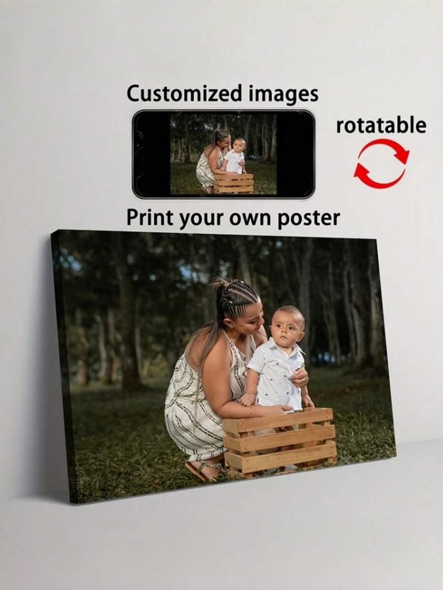 Stampa su tela personalizzata con foto - Decora il tuo spazio con i tuoi ricordi preferiti | Perfetta per la decorazione di cucina, ufficio in casa o bagno | Stile artistico moderno/classico | Uso interno/esterno, senza cornice, decorazione per San Valentino alla moda, carina, colorata personalizzazione personalizzata, regalo unico ideale per lei, amici, figlio