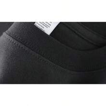 Camisetas de manga corta para mujer, 100% algodón, cuello redondo, camiseta con estampado vintage de lata de sardinas, impresión a una cara, top casual de manga corta, estampado retro de rayas y comida, transpirable y cómoda para uso diario para hombres/mujeres. - Negro - Ver 3
