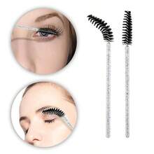 50/100pcs Disposable Eyelash Brushes, Suitable For Eyelash Extension, Eyebrow And Makeup, Crystal Color, 7 Colors Available (Multi-Color) - Multicolor - View 24