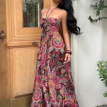 Women's Solid Color Minimalist Everyday Elegant Strapless Dress - Rojo - Ver 7