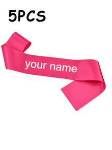 1/2/5pcs Customized Text Satin Ribbon, Personalized Slogan Sash, Customized Text Party Sash, Personalized Sash With Logo And Text, Bride-To-Be Sash, Bachelorette Party Sash, Beauty Pageant Birthday Customized Sash, Customized Sash, DIY Sash, Customized Bride Sash, Bachelorette Party Favor, Personalized Sash, Customized Sash, Party Favor, Personalized Gift, Wedding Party, Bridesmaid Invitation Gift - Multicolor - View 31
