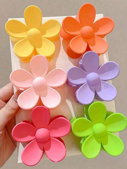 Bộ 6 kẹp tóc hình hoa nhiều màu sắc, kẹp tóc hoa cúc trong suốt, kẹp tóc họa tiết vân đá ombre, phụ kiện mùa hè cho nữ, phụ kiện màu đỏ tinh tế, thích hợp làm quà tặng Ngày của Mẹ, Ngày Nhà giáo cho phụ nữ và đi biển. Phụ kiện tóc mùa hè, dành cho người lớn, đồ chơi, có thể dùng với kính thời trang, phụ kiện tóc, kẹp tóc màu cam, phụ kiện tóc đi biển.
