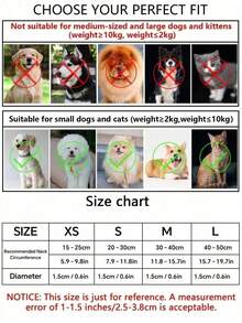 PU材質極簡時尚粉色千鳥格貓狗項圈，寵物配件，適合泰迪、比熊犬及其他小型至中型寵物全年佩戴 - 粉色 - 查看 3
