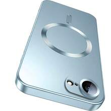 Ốp lưng điện thoại sạc không dây từ tính có bảo vệ camera cho iPhone 17 Pro Max, 16, 15, 14, 13, 12, 11 Pro Plus, 17e - Đỉnh xa màu xanh - Xem 2
