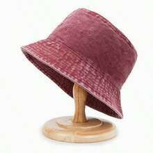 2026 Nuevo sombrero de cubo de algodón unisex, sombrero de pesca de verano plegable para exteriores, de moda, retro, de mezclilla, adecuado para campamento al aire libre, vacaciones en la playa, apto para hombres y mujeres - Multicolor - Ver 13