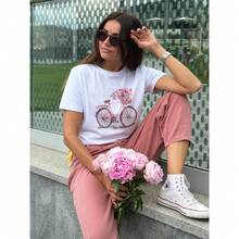 Short-Sleeved T-Shirt, 100% Cotton, European And American Style, Loose And Sweet, Feminine And Unique, Hides Body Imperfections, Casual And Slimming Top, Fashionable. - 白色 - 查看 3