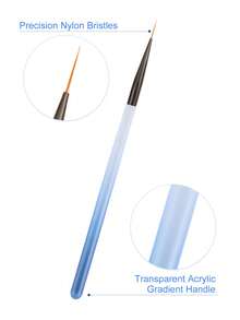 5 bút kẻ viền móng nghệ thuật chuyển màu - Cọ vẽ chi tiết siêu mảnh - Nhiều màu - Xem 2