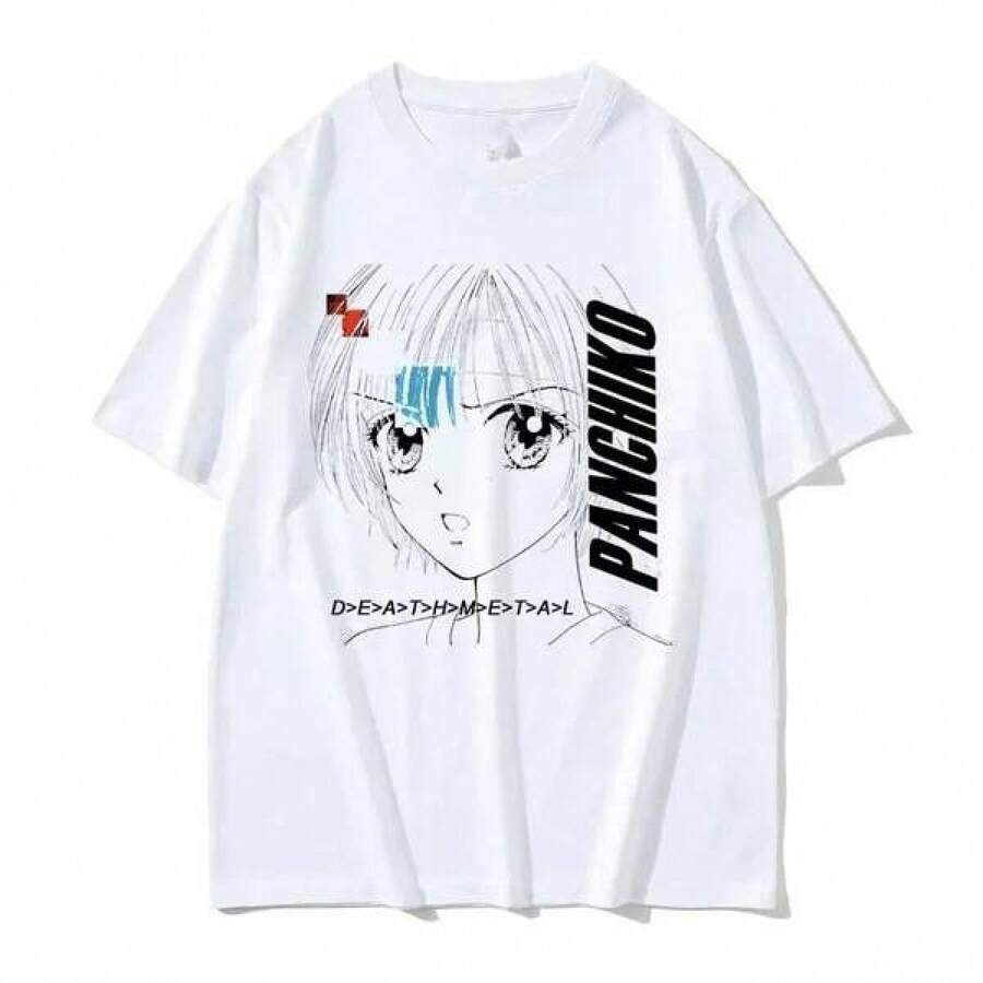 Las últimas camisetas para mujer de 2026Panchiko DEATHMETAL Rock Album Graphic Print T-Shirt Womens Vintage Casual Tops T-Shirt Gothic Streetwear Graphic T Shirts Y2K,playeras de mujer,blusas casuales para dama,Camiseta gráfica de estilo retro-rock,Camiseta gráfica divertida,Prenda masculina de moda,Patrones de anime y dibujos animados - Blanco - Ver 1