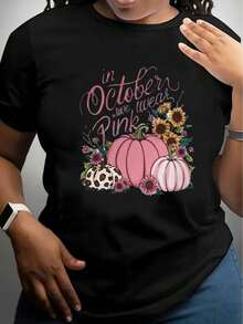 Camiseta Casual de Manga Corta para Mujer 1 Pieza 100% Algodón Pesado - Cuello Redondo Cómodo, Tops Suaves y Adorables - Negro - Ver 3