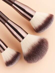 ronshadow Bộ 5 cọ trang điểm: 3 cọ trang điểm hai đầu + 2 bông mút trang điểm, bao gồm cọ má hồng tròn, cọ tạo khối vát và cọ tán kem nền dẹt. - Nhiều màu - Xem 9